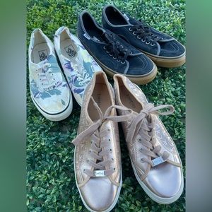 Vans Athletic Leather Unisex Shoes & Bebe Bundle